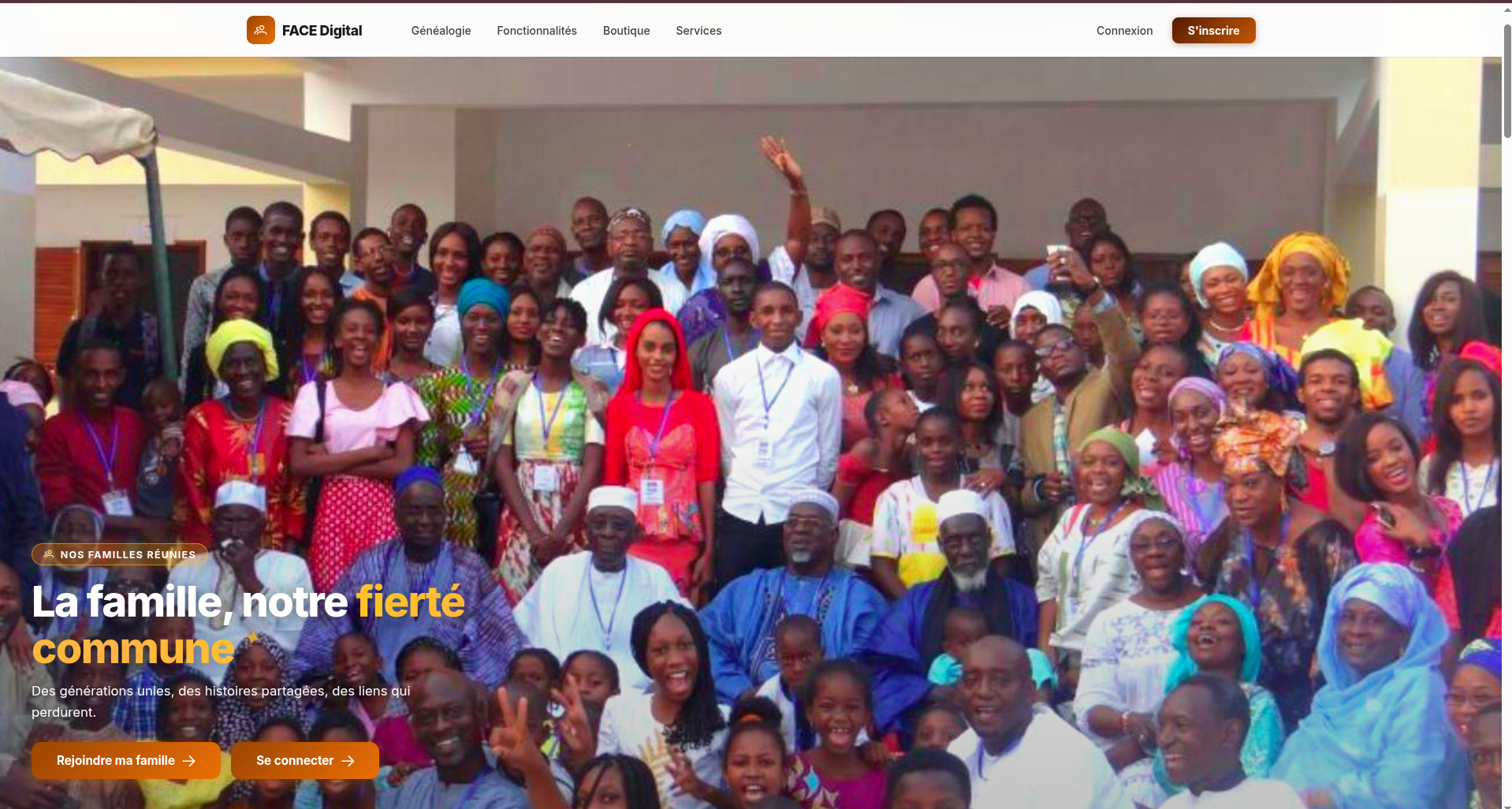 FACE Digital — Plateforme digitale familiale et communautaire