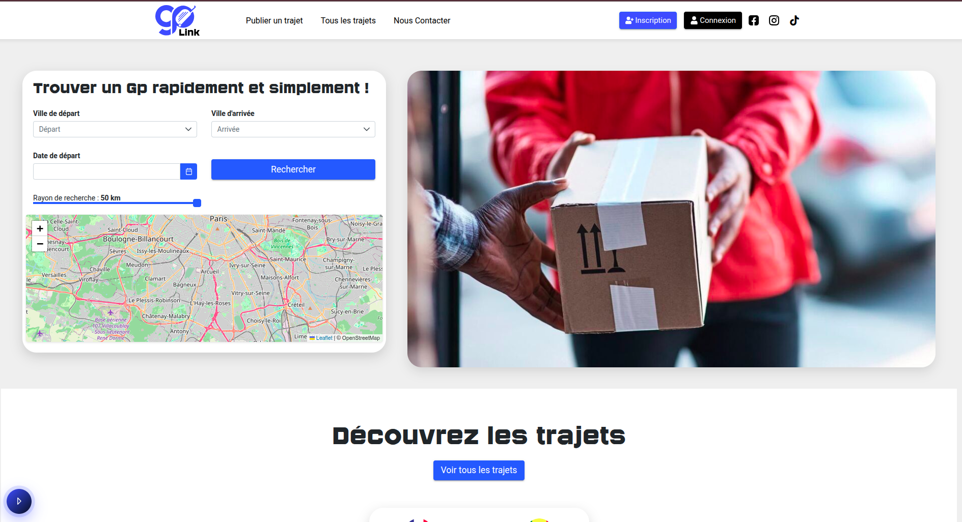 GP Link — Plateforme collaborative de transport de colis